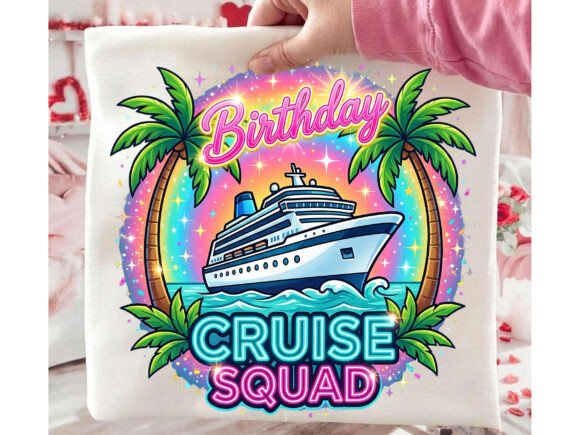Birthday Cruise Squad Neon Tshirt Png: The Ultimate Digital Asset for Vacation Vibes