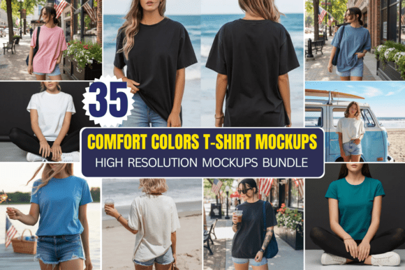 Comfort Colors T-shirt Mockups Bundle