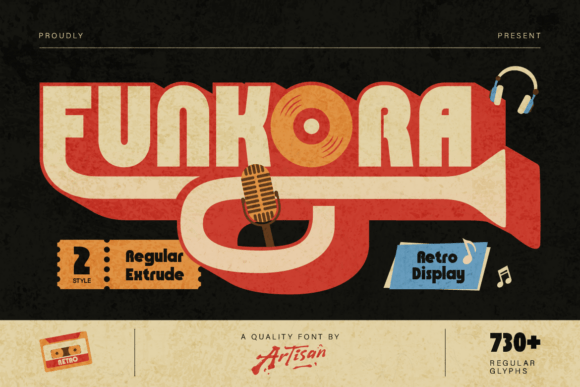 Funkora: The Bold Retro Font for Music & Design