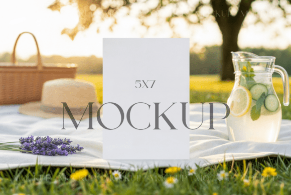 Neutral Summer Card Mockup for Stationery
