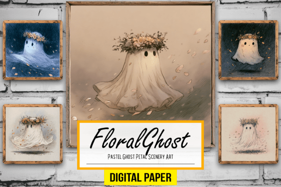 Pastel Ghost Petal Scenery Graphics Arts