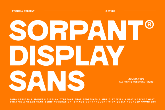 Sorpant: The Modern Display Typeface That Redefines Simplicity