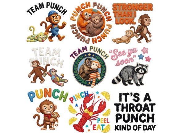 Viral Baby Monkey Punch Meme Humor Tshir: A Creative Digital Asset for Modern Designers
